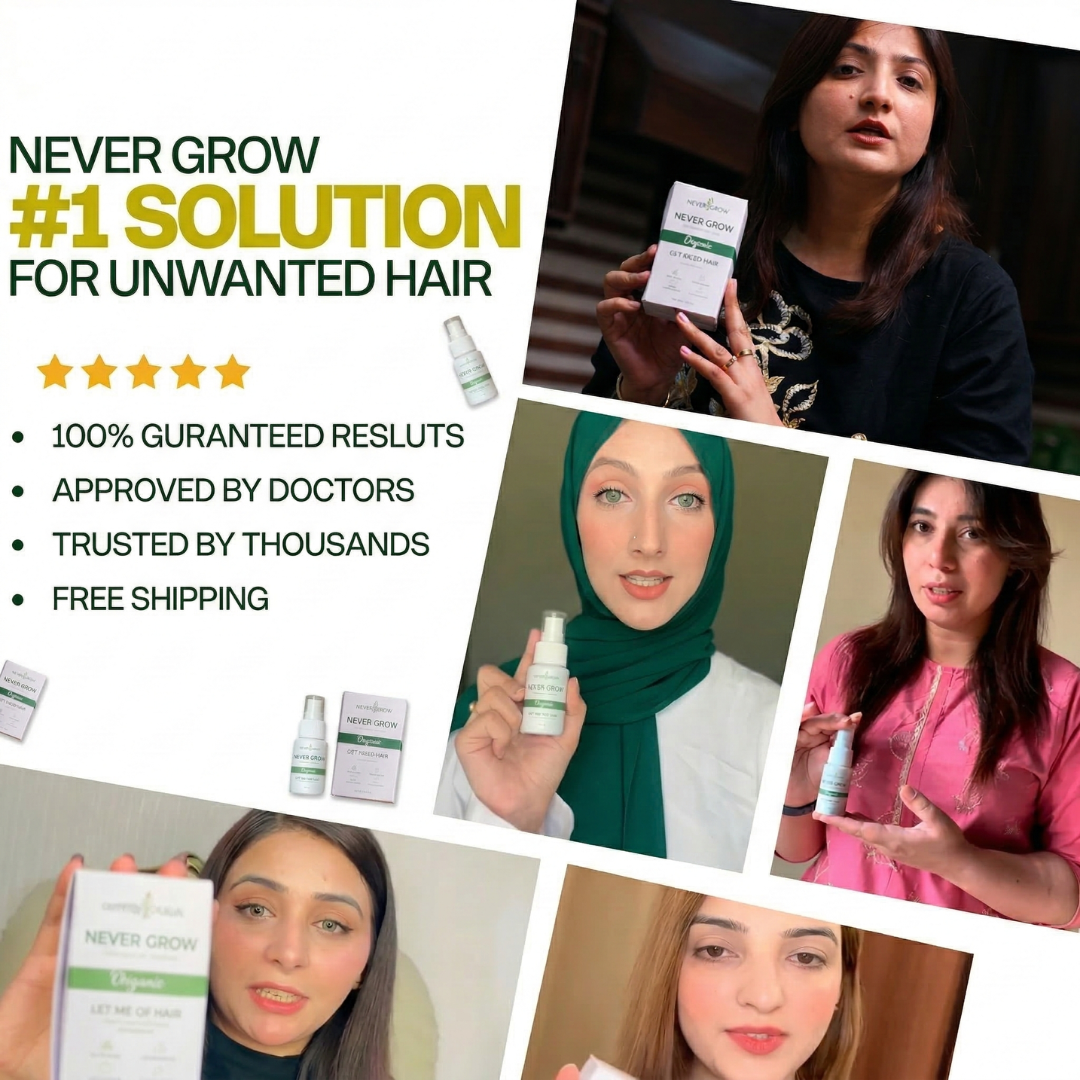 Herbs Asia Never Grow Hair Delay Serum | Natural Hair Growth Inhibitor for Smooth, Hair-Free Skin | Buy 1 Get 1 Free